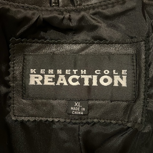 Women’s Kenneth Cole Reaction leather waist jacket, front zip, NWOT, XL - Picture 6 of 7